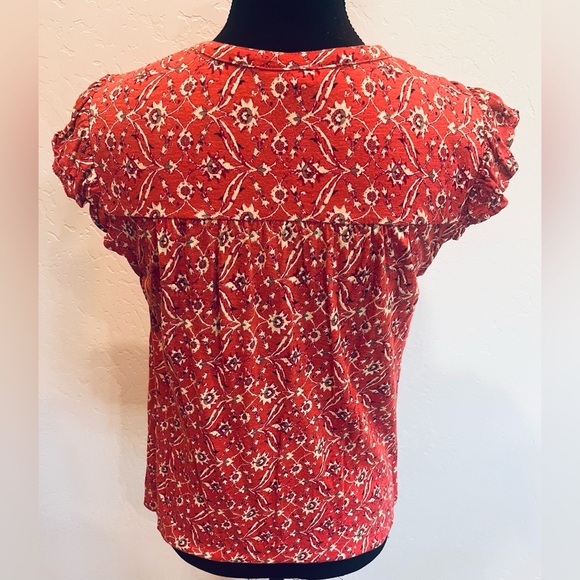 Lucky Brand Floral Flutter Sleeve Tank Top - Picture 2 of 7